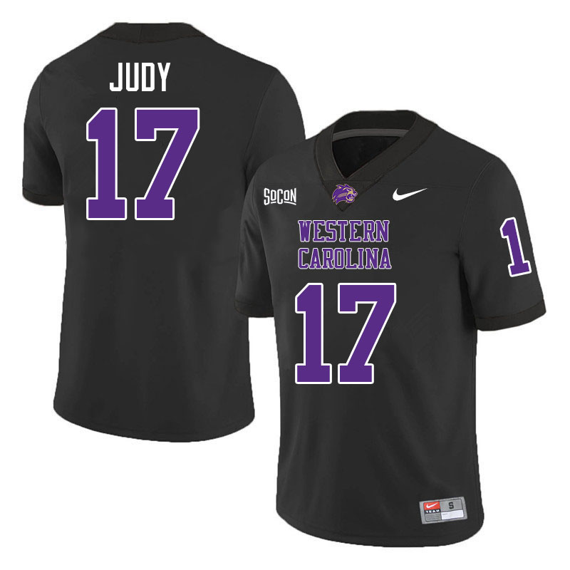 Western Carolina Catamounts #17 Bennett Judy College Football Jerseys,Uniforms-Black